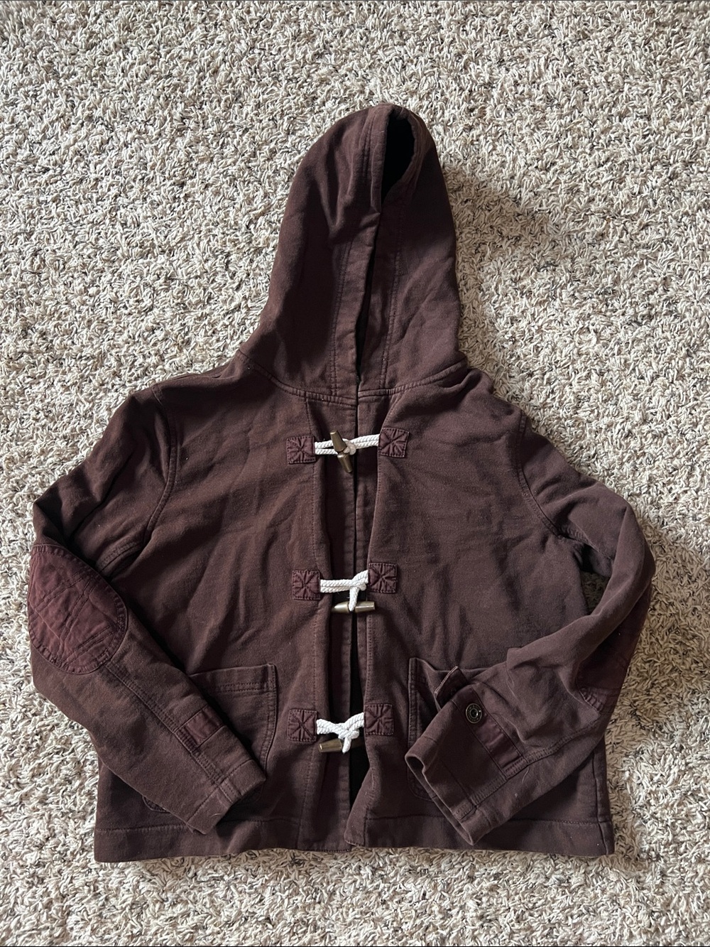 Ralph Lauren Hooded Toggle Utility Jacket in Dark Brown